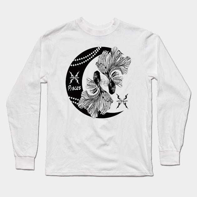 PISCES Long Sleeve T-Shirt by Introvert Home 